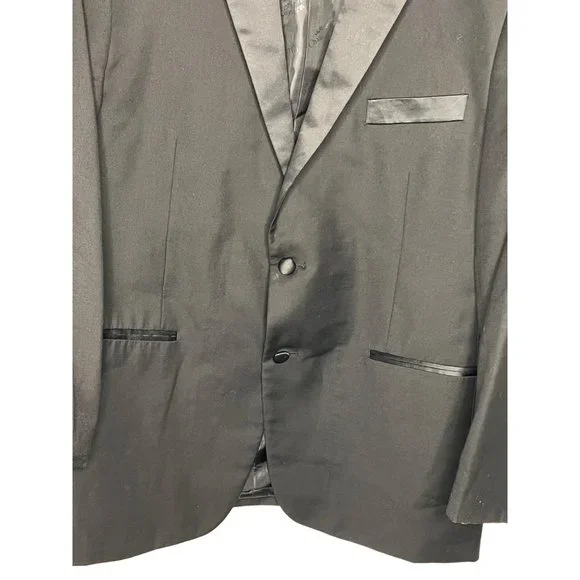 Carlo Losso 150 Performance sports coat black size 44R 2 button front high twist